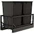 Rev-A-Shelf Contemporary 11-11/16" Wide 27 Quart Pull Out Trash Can System with Soft Close Slides and 2 Bins Black
