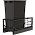 Rev-A-Shelf Contemporary 10-3/4" Wide 50 Quart Pull Out Trash Can System with Soft Close Slides and 1 Bin Black