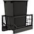 Rev-A-Shelf Contemporary 10-3/4" Wide 35 Quart Pull Out Trash Can System with Soft Close Slides and 1 Bin Black