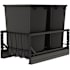 Rev-A-Shelf Contemporary 14-3/4" Wide 35 Quart Pull Out Trash Can System with Soft Close Slides and 2 Bins Black