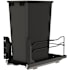 Rev-A-Shelf Modern 11" Wide 50 Quart Pull Out Trash Can System with Soft Close Slides and 1 Bin Black