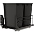 Rev-A-Shelf Modern 14-7/16" Wide 35 Quart Pull Out Trash Can System with Soft Close Slides and 2 Bins Black