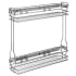 Rev-A-Shelf Sink Classics 5-1/2"W Steel Frame Two Tier Side Mount Pull Out Cabinet Filler Organizer Chrome