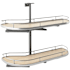 Rev-A-Shelf Modern 32-3/4"W Soft Close Pull Out Pivot / Swivel Two Tier Lazy Susan Style Girasolo Blind Left Cabinet Organizer for 12" Opening Maple