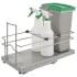 Rev-A-Shelf Sink Classics 9"W Under Sink Pull Out Cleaning Organizer with Small 8L Bin, (2) Spray Bottles and Soft Close Slides Chrome
