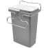 Rev-A-Shelf Modern 8-3/4"W Door Mounted Single 8L Small Trash Can with Towel Bar Chrome