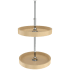 Rev-A-Shelf Classic Double 16" Full Circle 2 Tier Lazy Susan with 26-31" Adjustable Height Pole for Corner Wall Cabinets Almond