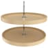 Rev-A-Shelf Classic 2 Tier 32" Full Circle Lazy Susan with 26-31" Adjustable Height Pole for Corner Base Cabinets Almond