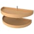 Rev-A-Shelf Classic 2 Tier 33" W Half Moon Pivot Lazy Susan for Blind Corner Cabinets Almond