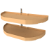 Rev-A-Shelf RAS Polymer Double 2 Tier 31" Half Moon Pivot Lazy Susan - 76 Lb Capacity Almond