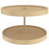 Rev-A-Shelf Lazy Daisy Polymer Double 2 Shelf 24" Full Circle Bottom Mount Lazy Susan for Corner Wall Cabinets - 40lb Capacity Almond