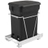 Rev-A-Shelf Classic 12"W Steel Pull Out Bottom Mount Odor Reducing Compost Bin System Black