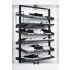 Richelieu Revolving Closet Shoe Rack with Six Shelves Black