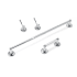 Richelieu Euro 4 Piece Bathroom Value Package with 24 Inch Towel Bar Chrome