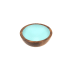 Richelieu 2-11/16 Inch Round Cabinet Knob Turquoise / Walnut