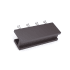 Richelieu 8-3/4 Inch Wide 4 Hook Wooden Key Rack Brushed Nickel / Espresso