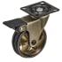 Richelieu 130lb Max Weight Swivel Caster with Brake Rustic Brass
