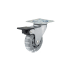 Richelieu 85 lb. Maximum Weight Capacity Swivel Mount Caster with Brake Grey / Clear