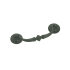 Richelieu 4-1/4 Inch Center to Center Drop Cabinet Pull from the Expression Collection Matte Black Iron