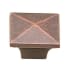Richelieu 1-1/4 Inch Square Cabinet Knob Antique Copper
