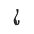 Richelieu 3-1/2 Inch Double Metal Coat Hook Black
