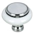 Richelieu 1-1/4 Inch Diameter Mushroom Cabinet Knob From the Expression Collection Chrome / White