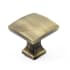 Richelieu Expression 1-5/16 Inch Square Cabinet Knob Antique English