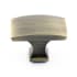 Richelieu 1-3/4 Inch Rectangular Cabinet Knob Antique English