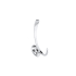 Richelieu 4-1/2 Inch Double Metal Coat Hook Chrome