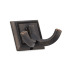 Richelieu 2-1/8 Inch Double Metal Coat Hook Brushed Oil-Rubbed Bronze