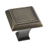 Richelieu Expression 1-3/8 Inch Square Cabinet Knob Antique English