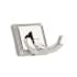 Richelieu 2-1/4 Inch Double Metal Coat Hook Nickel