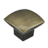 Richelieu 1-1/4 Inch Square Cabinet Knob Antique English