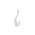 Richelieu 3-5/16 Inch Double Metal Coat Hook (Package of 4) White