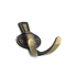 Richelieu 2-15/16 Inch Double Metal Coat Hook Antique English