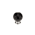 Richelieu 1-3/16 Inch Round Cabinet Knob Chrome / Black