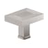 Richelieu 1-3/4 Inch Rectangular Cabinet Knob Brushed Nickel