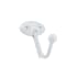 Richelieu 2-1/2 Inch Single Metal Coat Hook (Package of 2) White