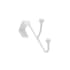 Richelieu 6-1/4 Inch Double Hook Over the Door Metal Coat Hook White