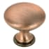 Richelieu 1-3/16 Inch Mushroom Cabinet Knob Antique Copper