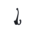 Richelieu 4-5/8 Inch Double Iron Coat Hook Matte Black