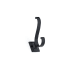 Richelieu 3-5/8 Inch Double Metal Coat Hook Matte Black