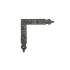 Richelieu 4-29/32" Long Traditional Corner Bracket for Barn Doors Matte Black