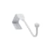 Richelieu 4-3/4 Inch Single Over the Door Metal Coat Hook White