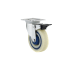 Richelieu 440 lb. Maximum Weight Capacity Commercial Grade Swivel Mount Caster with Brake Beige / Blue