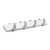 Richelieu Quadruple Robe Hook Rack White / Brushed Nickel