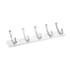 Richelieu 24 Inch Wide 5 Hook Wooden Coat Rack Brushed Nickel / White