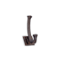 Richelieu 5-1/8 Inch Double Metal Coat Hook Brushed Oil-Rubbed Bronze