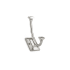 Richelieu 5-5/16 Inch Double Metal Coat Hook Brushed Nickel