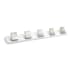 Richelieu 24 Inch Wide 5 Hook Wooden Coat Rack Brushed Nickel / White